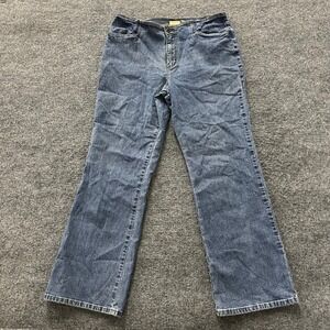 Norm Thompson Jeans Womens Size 16 Blue Straight Leg Stretch Casual Denim Pants